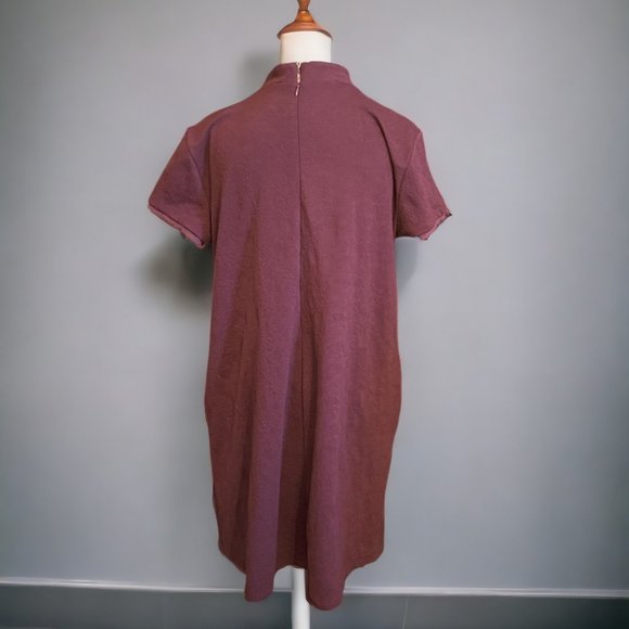 Simply Vera - Maroon A Line Mini Dress w/ Pockets Size XL - Picture 2 of 6